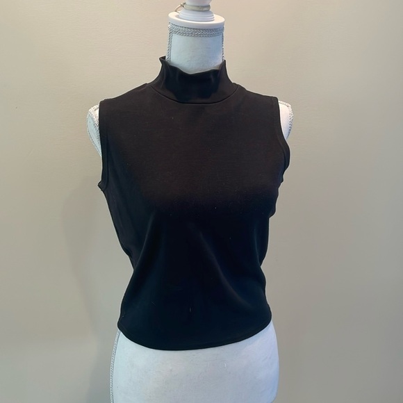 Mix It Black Mock Neck Top - Picture 1 of 5